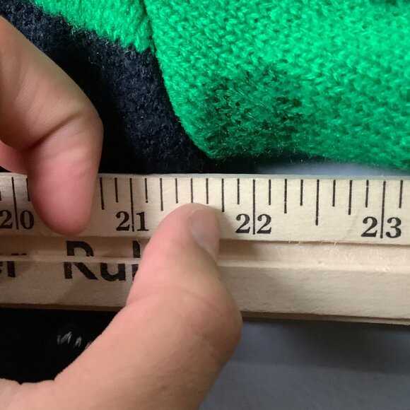 Vtg Merry Christmas Sweater Women Medium Red Green Holiday Design Santa's Coming - Picture 4 of 5